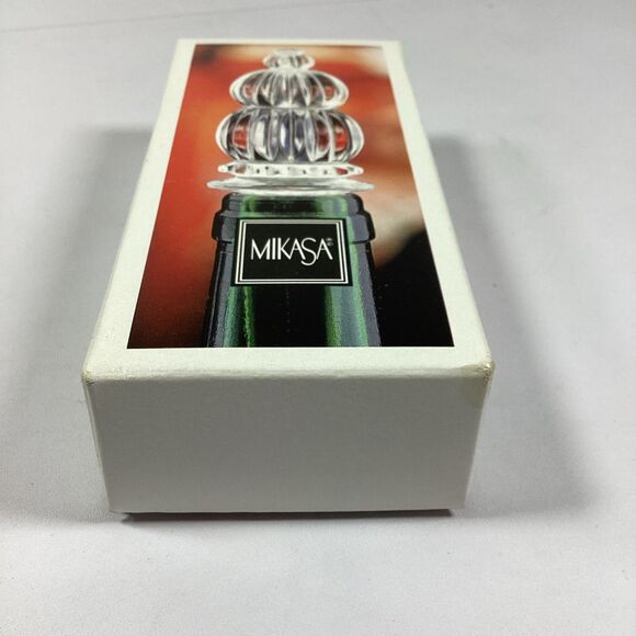 Mikasa Monterey Glass Bottle Stopper Elegant Finial Decanter Wine New In Box - Picture 6 of 12